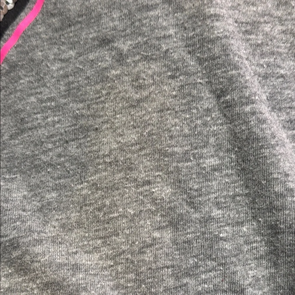Justice Active Girls 12 Gray Pink Dance Hooded Top Flip Sequin Long Sleeve Shirt